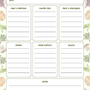 Colorful and practical shopping lists